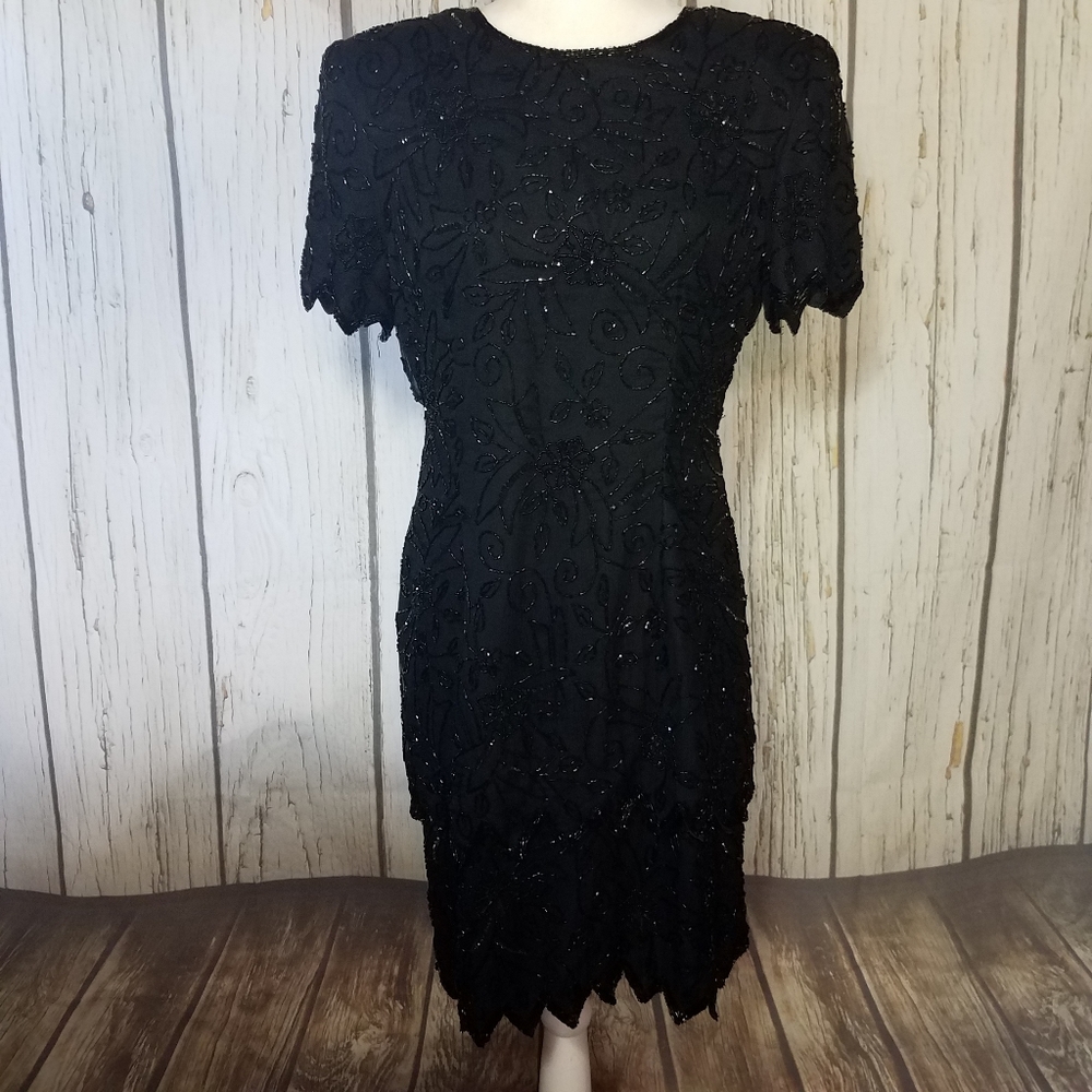 Vintage Stenay Silk Beaded/Sequin Dress